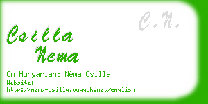 csilla nema business card