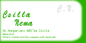 csilla nema business card